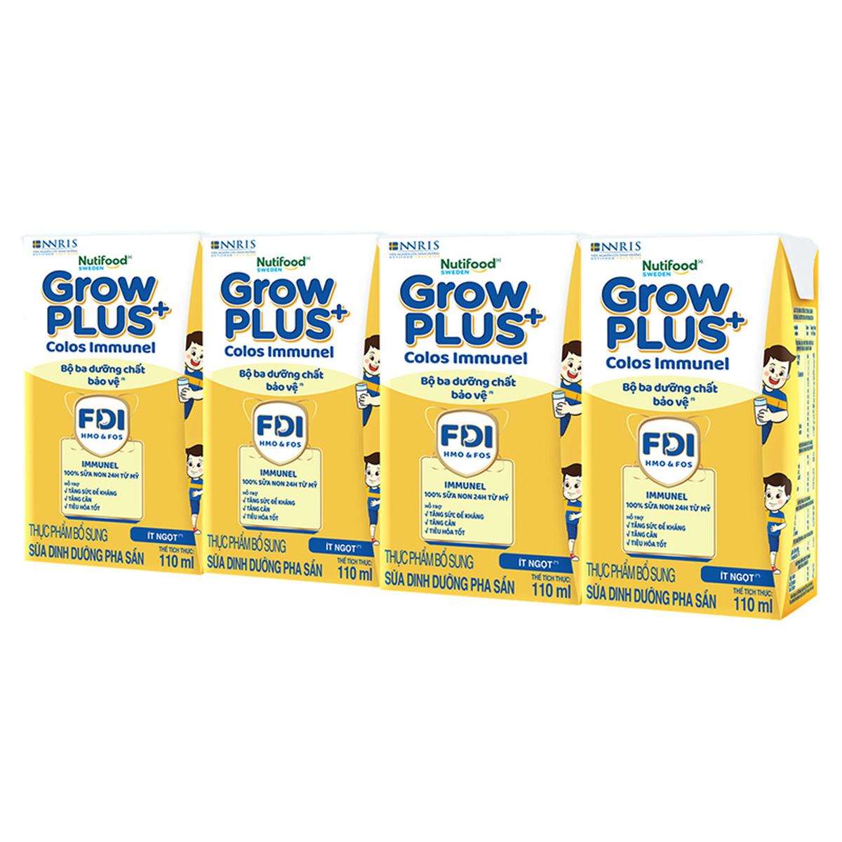 Sữa uống dinh dưỡng Nutifood GrowPlus+ Colos Immunel 4x110ml - hình 6