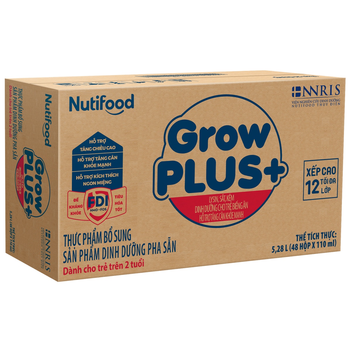 Sữa uống dinh dưỡng Nutifood GrowPlus+ Xanh 2Y+ (4x110ml) - hình 9
