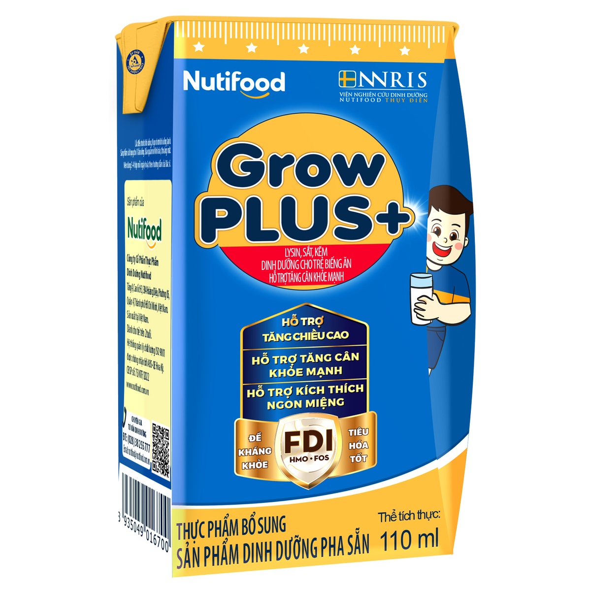 Sữa uống dinh dưỡng Nutifood GrowPlus+ Xanh 2Y+ (4x110ml) - hình 8