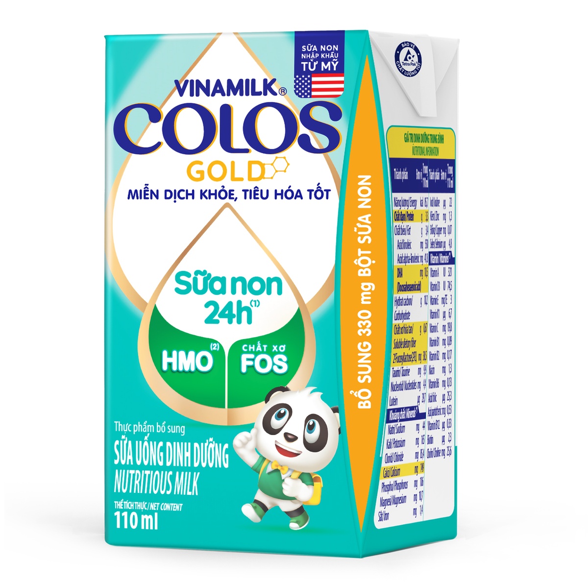 Sữa uống dinh dưỡng Vinamilk ColosGold 4x110ml - mặt phải