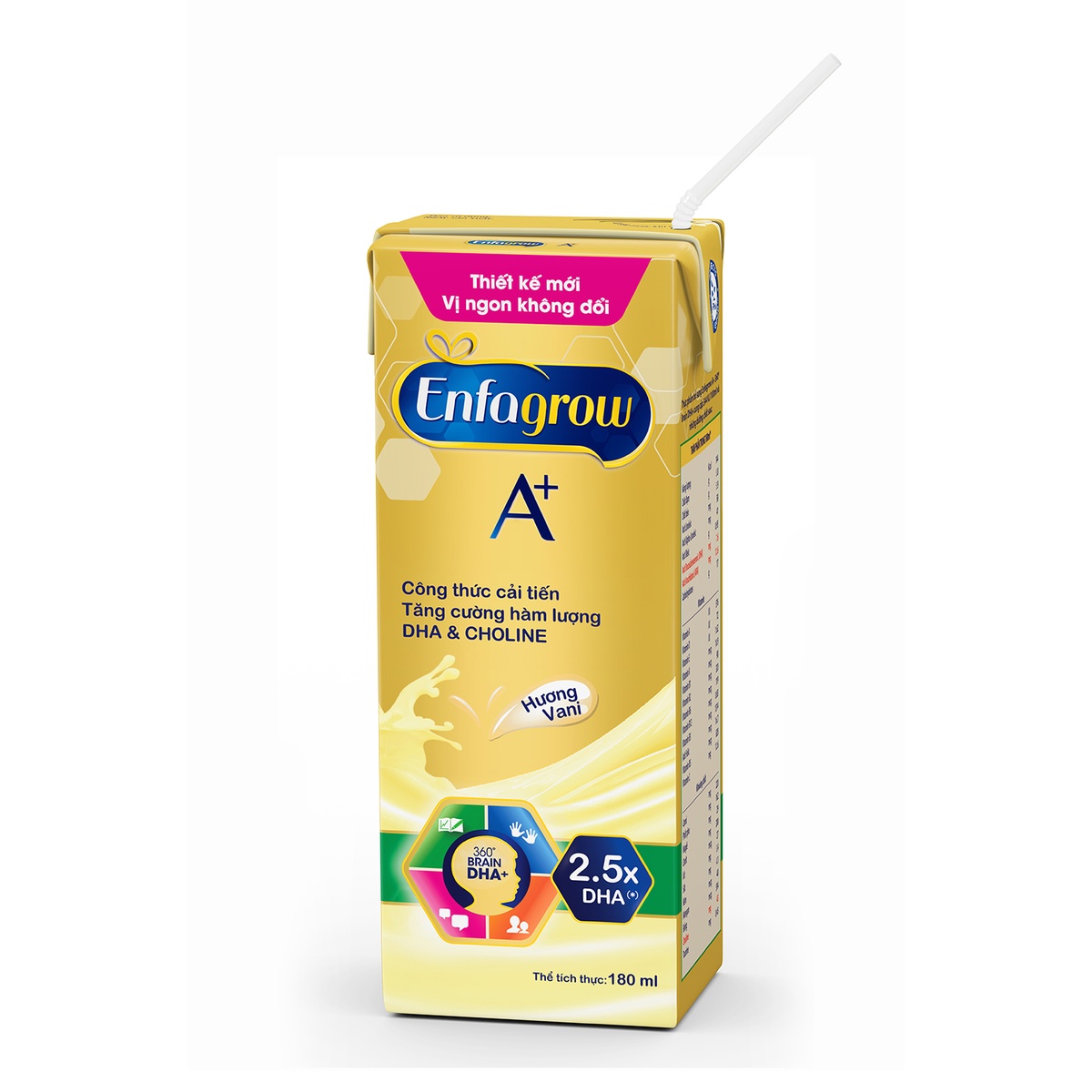 Sữa bột pha sẵn RTD Enfagrow A+ 4 Vani (trẻ từ 2 tuổi) - mặt trái