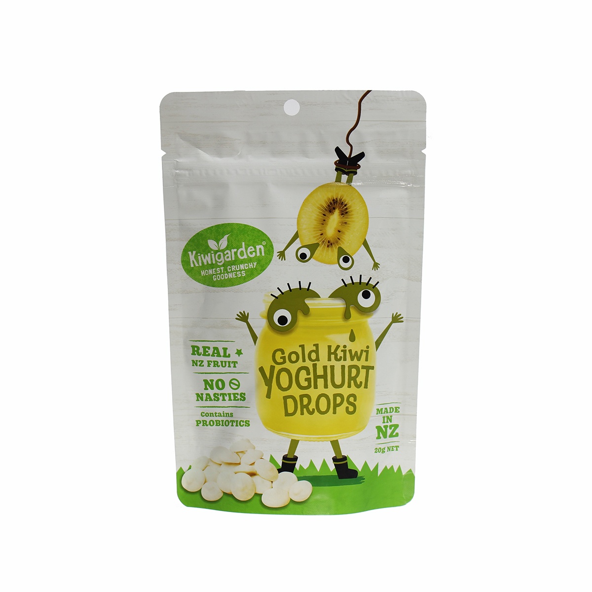 Sữa chua khô Kiwigarden vị kiwi vàng 20g - mặt phải