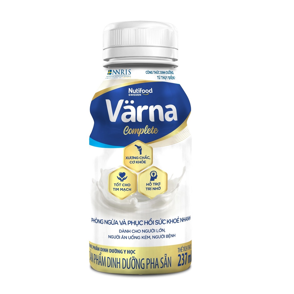 Sữa bột Nutifood Varna Complete 237 ml pha sẵn - mặt trước