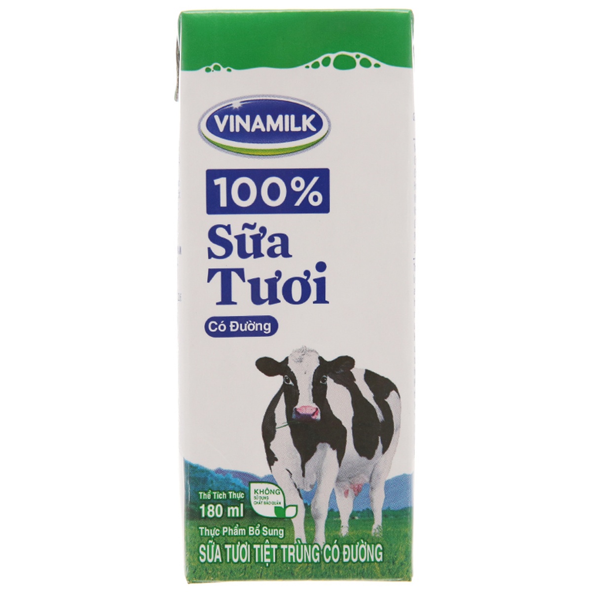 Sữa tươi tiệt trùng có đường Vinamilk 4*180ml cho bé trên 1 tuổi - mặt trước
