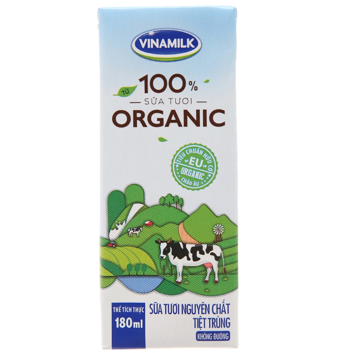 Sữa tươi tiệt trùng không đường Vinamilk Organic 4*180ml
