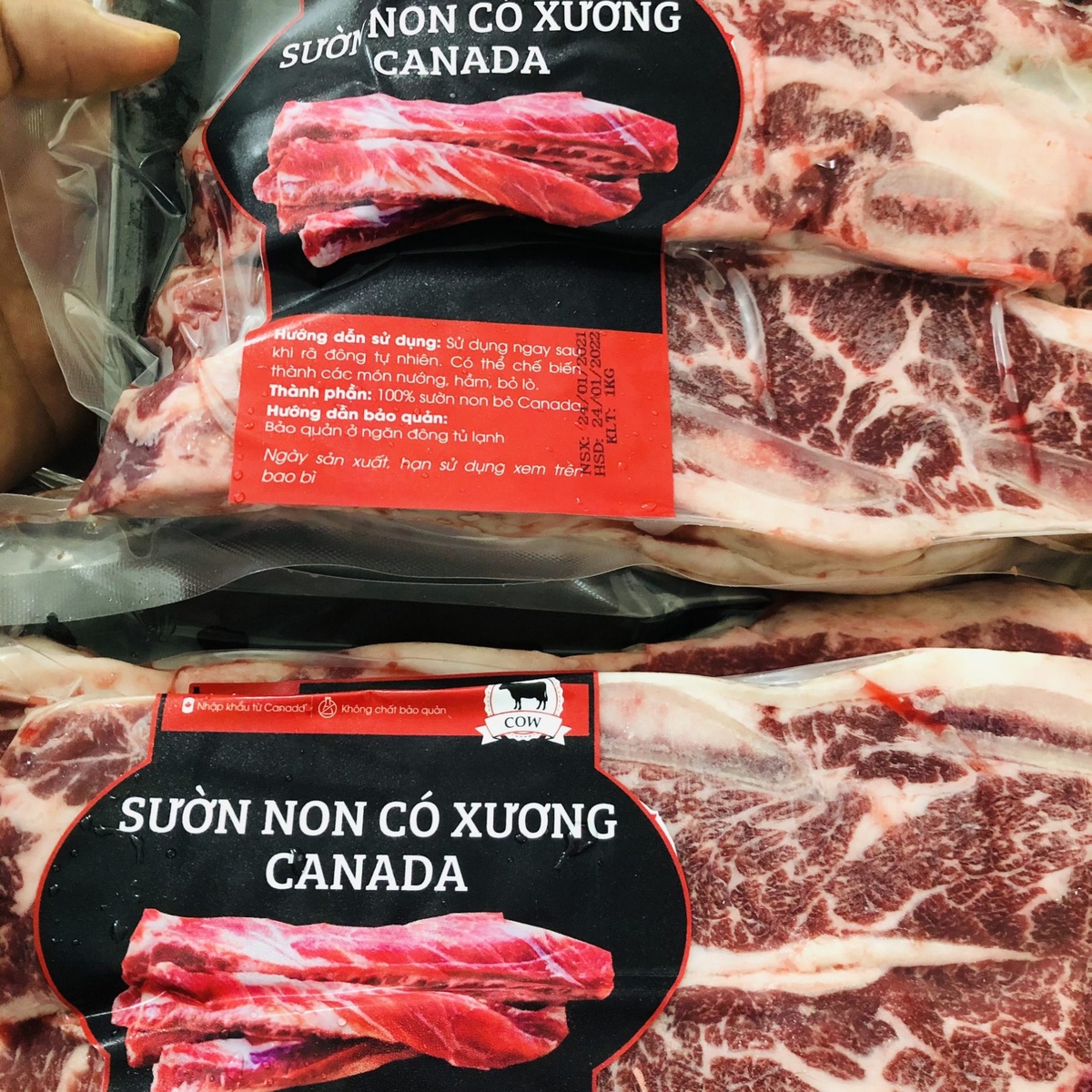 Sườn non có xương Canada WF21 - mặt sau
