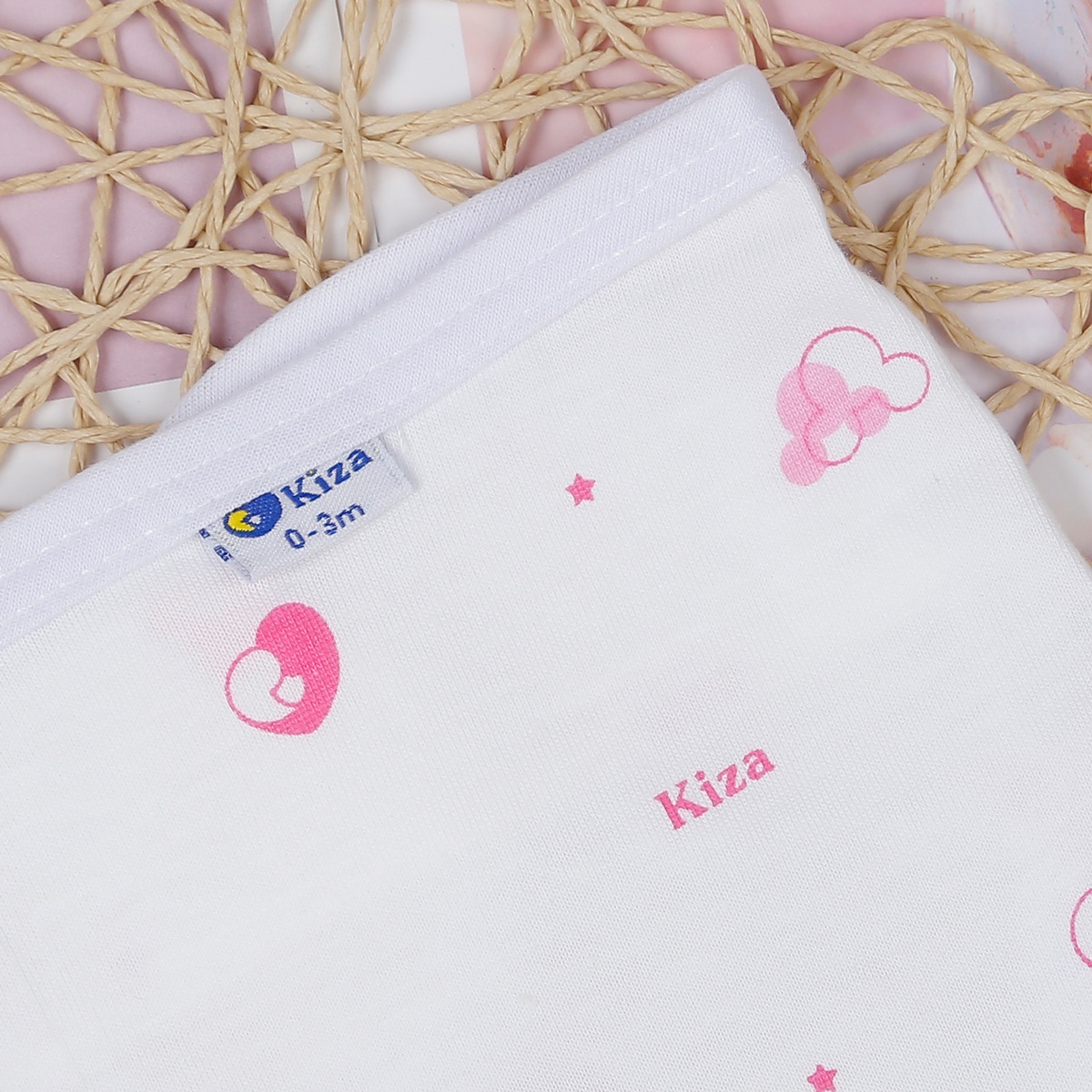 Tã dán cho bé in hình Kiza trắng hồng 3M - mặt sau