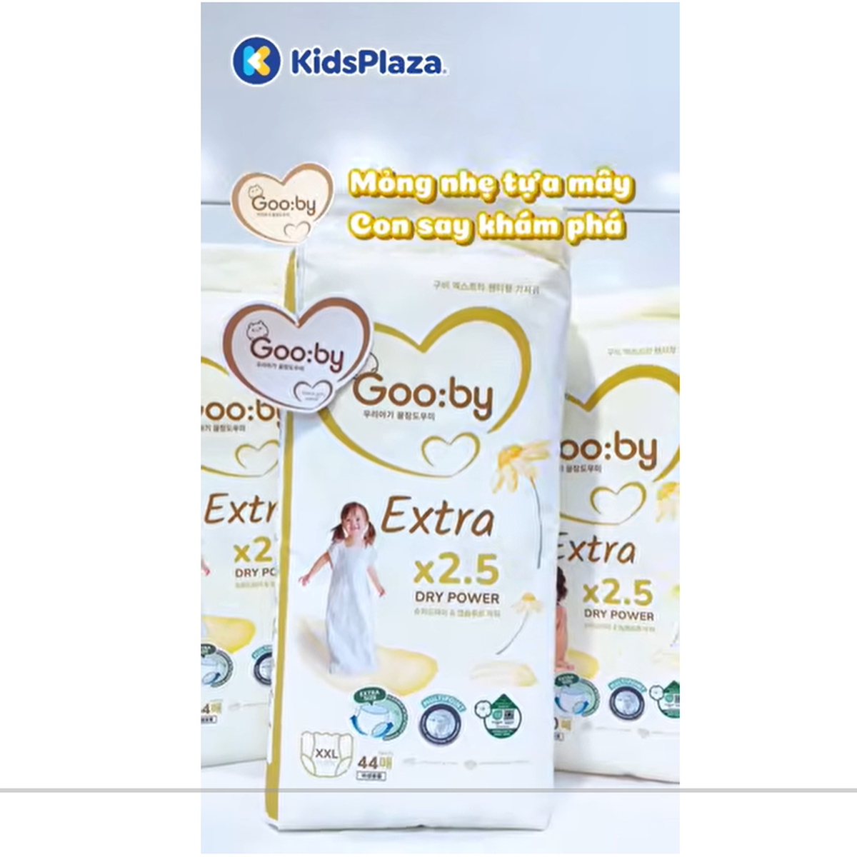 Bỉm - Tã quần Gooby Extra size XXL 38 miếng (cho bé 14 - 20kg) - video