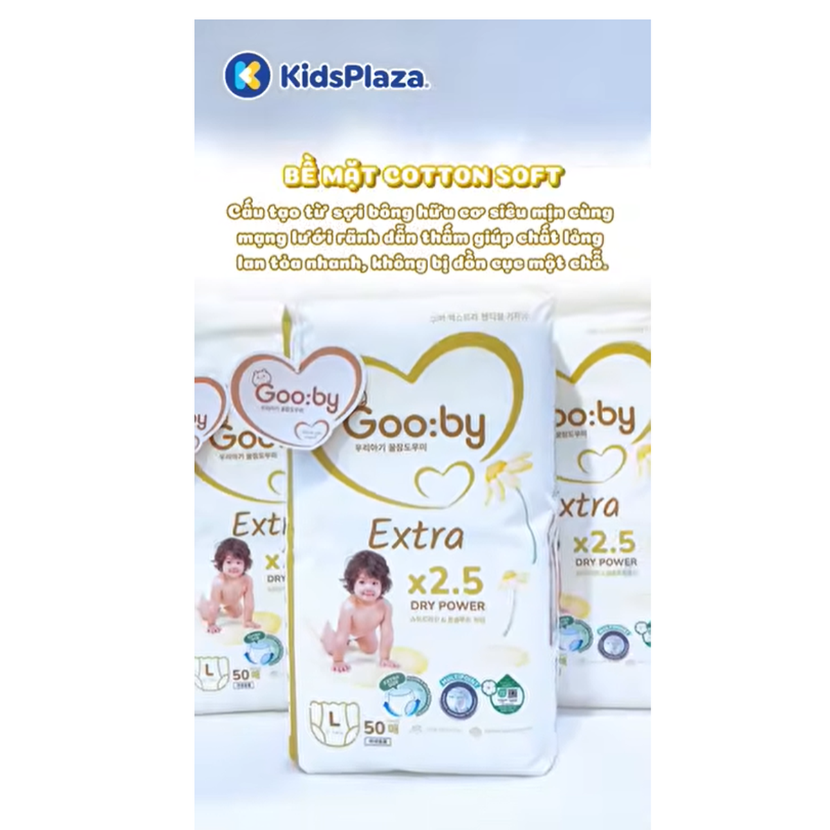  Bỉm - Tã quần Gooby Extra size L 42 miếng (cho bé 9 - 14kg) - video