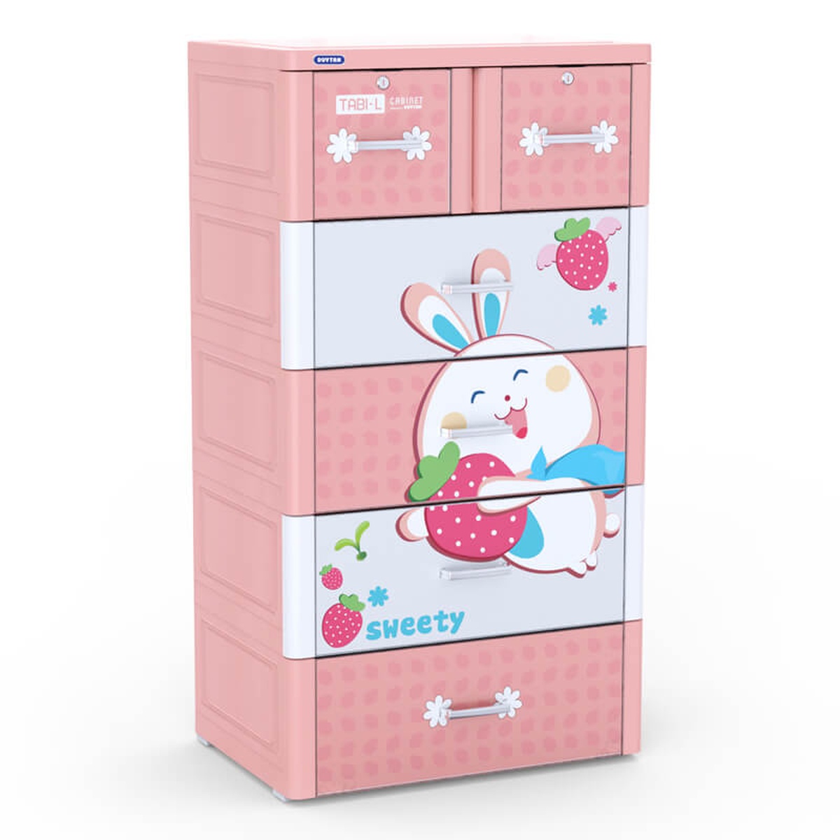 Tủ nhựa Tabi-L Duy Tân đa sắc 5 tầng 6 ngăn - mặt sau