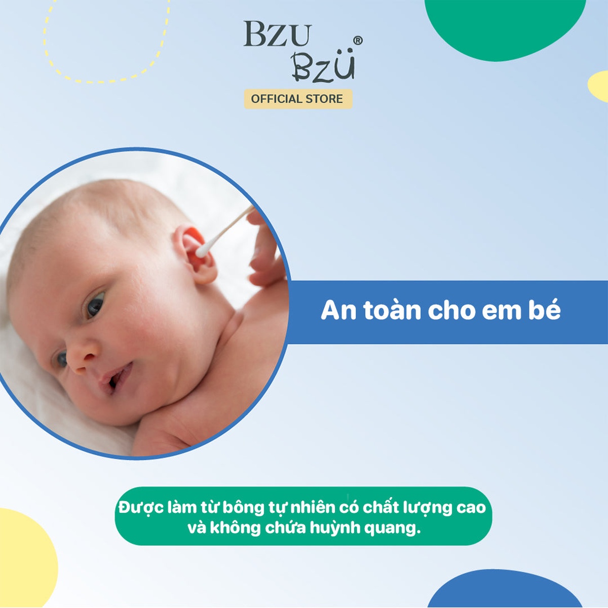 Tăm bông Bzu Bzu 200 que - mặt sau