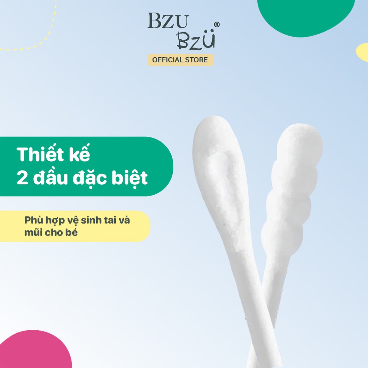 Tăm bông Bzu Bzu 200 que - góc nghiêng