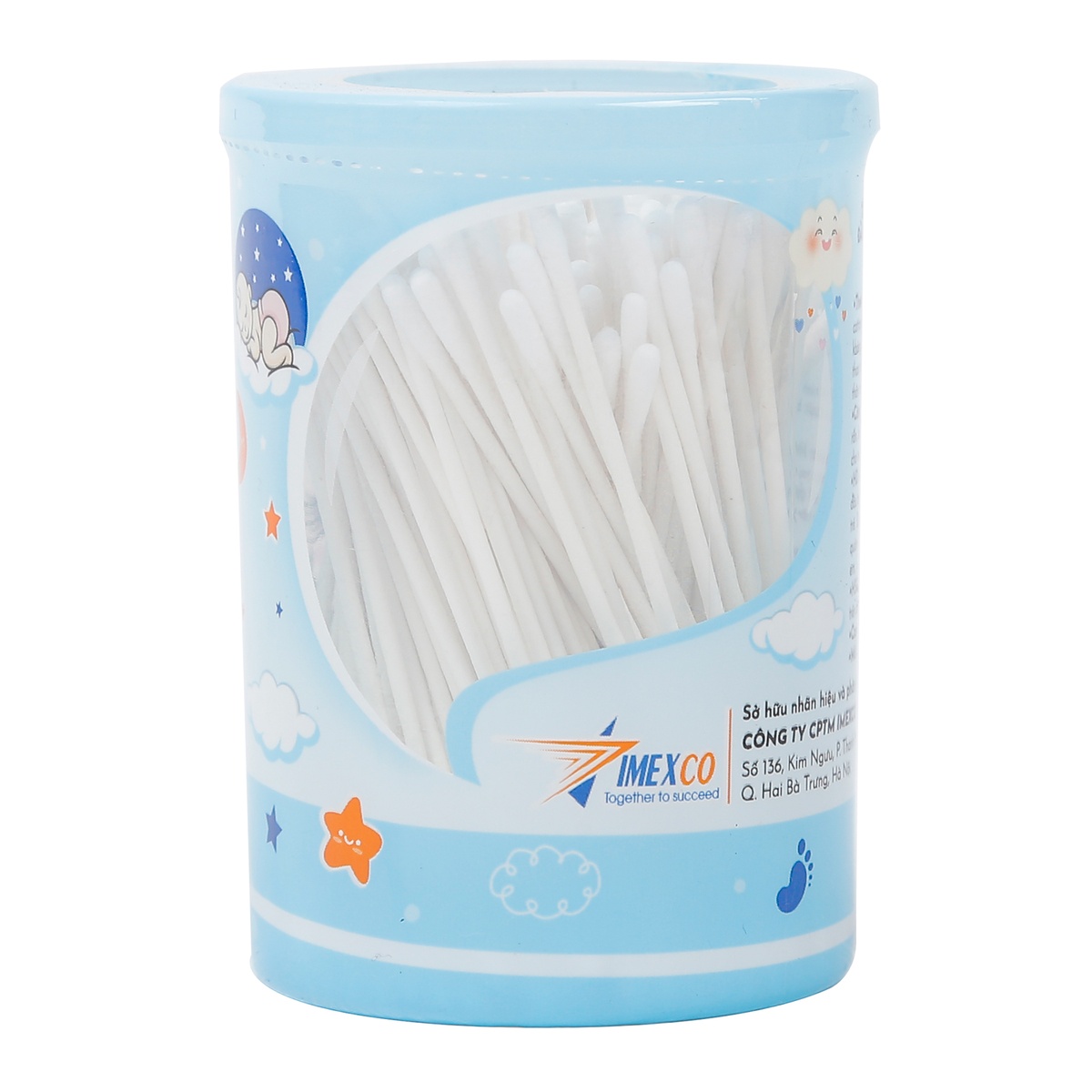 Tăm bông trẻ em Hana (200 cây/hộp) - mặt trái
