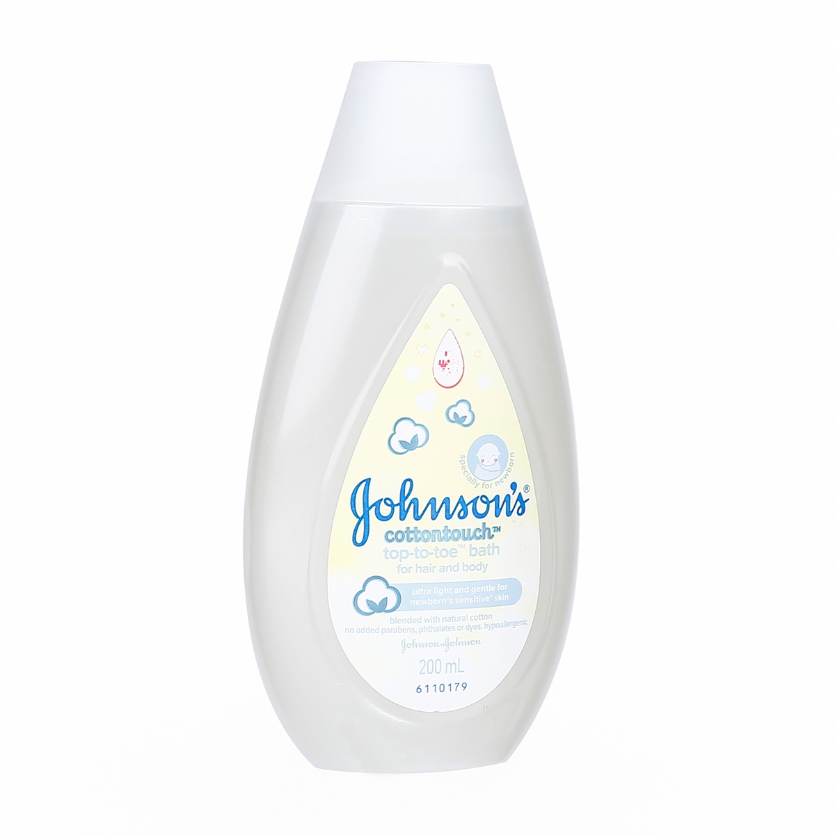 Tắm gội toàn thân Johnson Baby 200ml - mặt trái