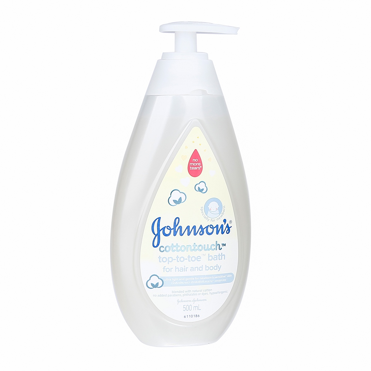 Sữa tắm gội toàn thân Johnson Baby 500ml - mặt trái