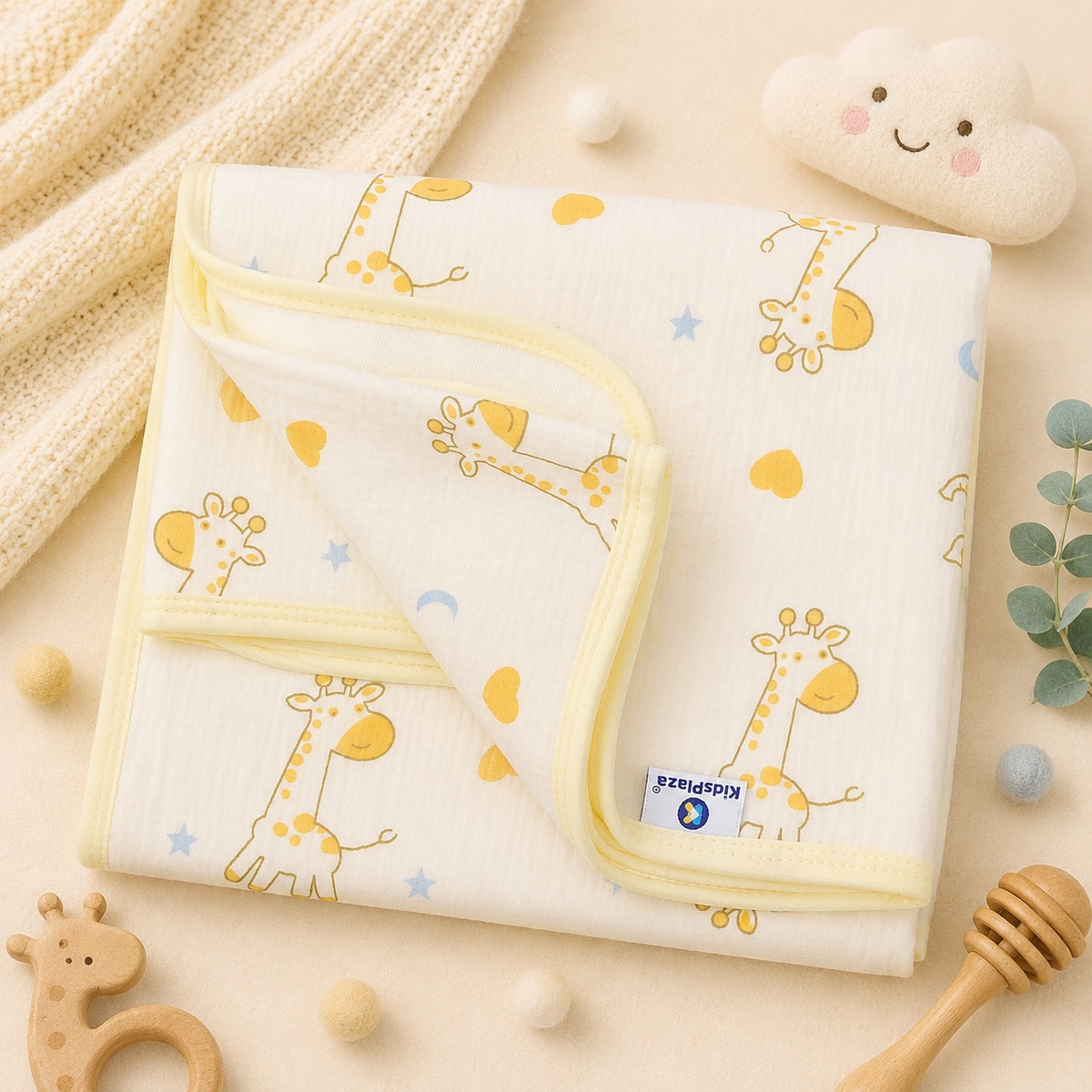 Tấm lót chống thấm muslin O!Baby TM26 (80x100) - mặt trái