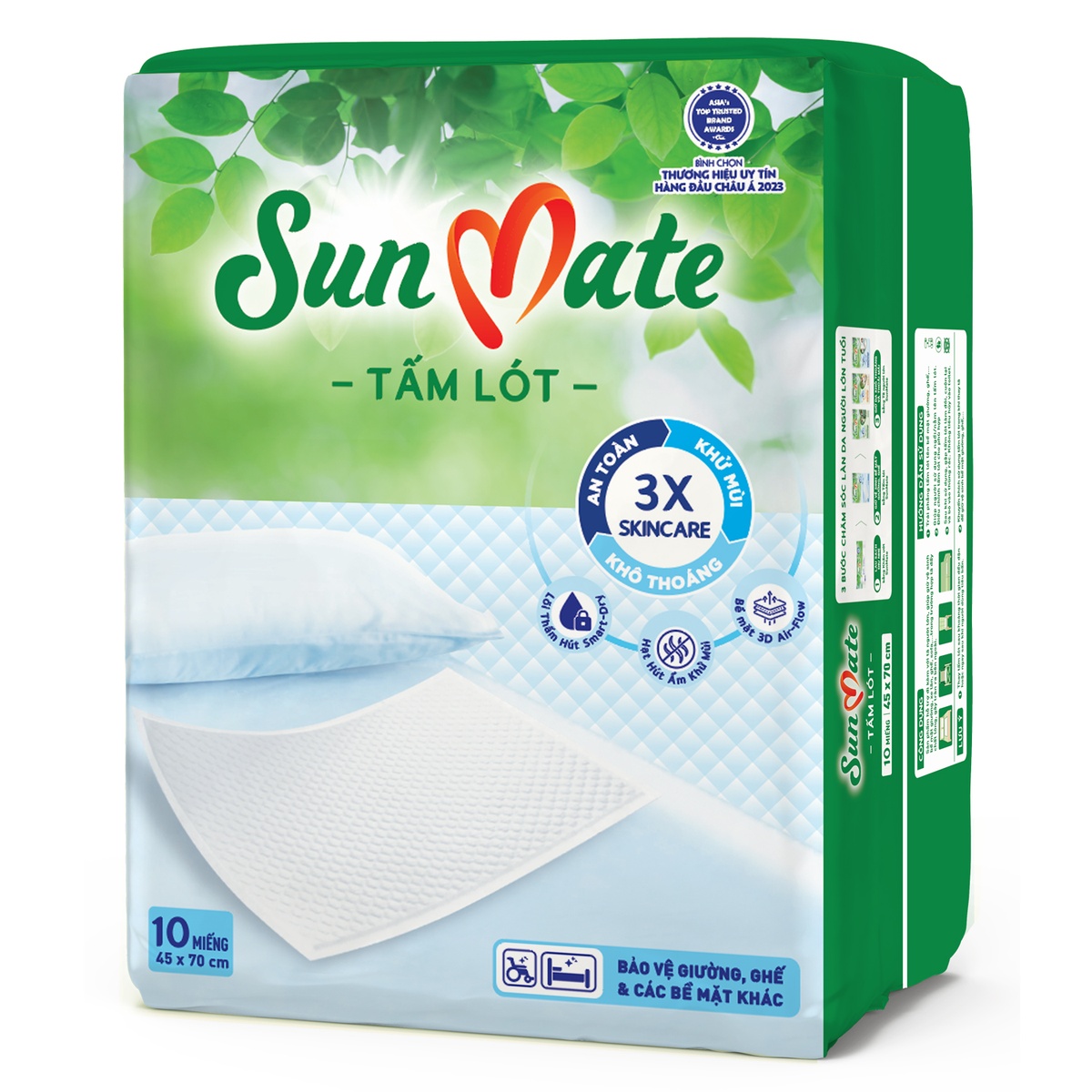 Tấm lót người lớn Sunmate 10 miếng - mặt phải