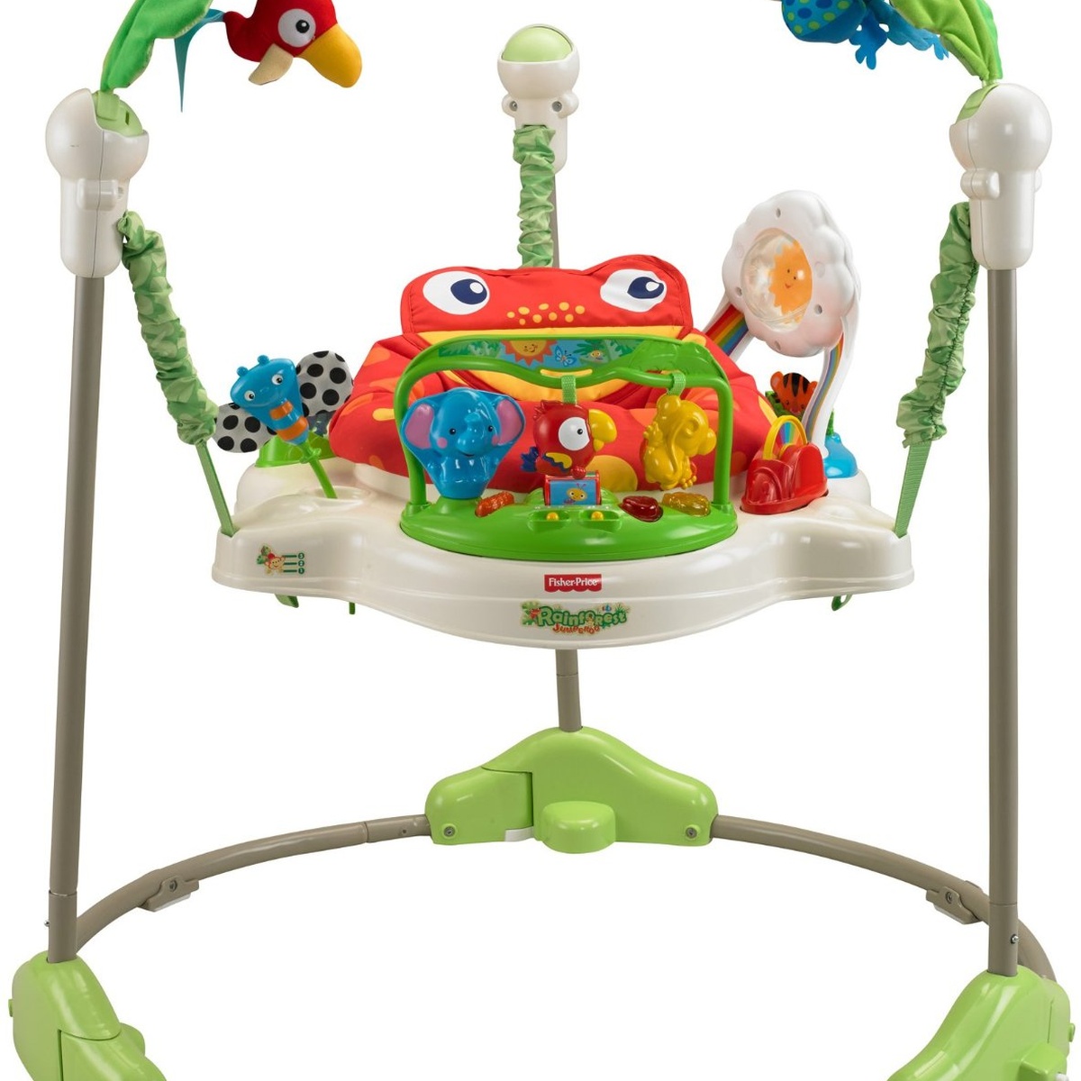 Đồ chơi tập đứng Jumperoo Fisher Price Rainforest  P0105 - mặt trái