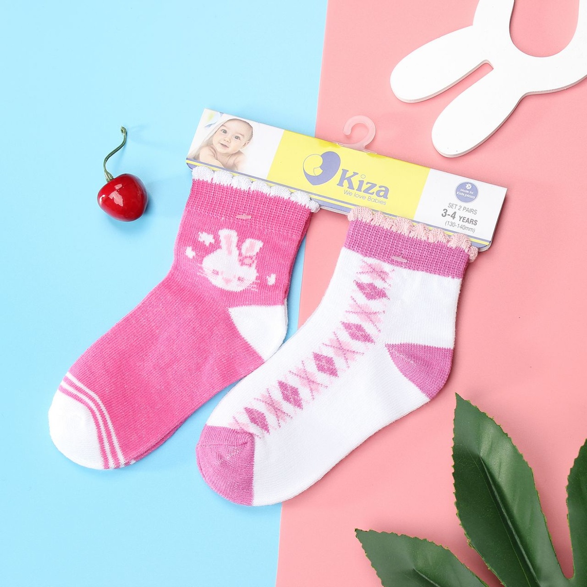 Tất chân sơ sinh Kiza 2018bss-512 set 2 đôi (6M-5Y)