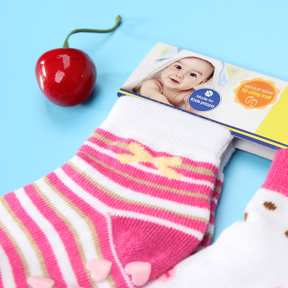 Tất chống trơn sơ sinh Kiza 2018bss-546 set 3 đôi (6-24M) - mặt sau