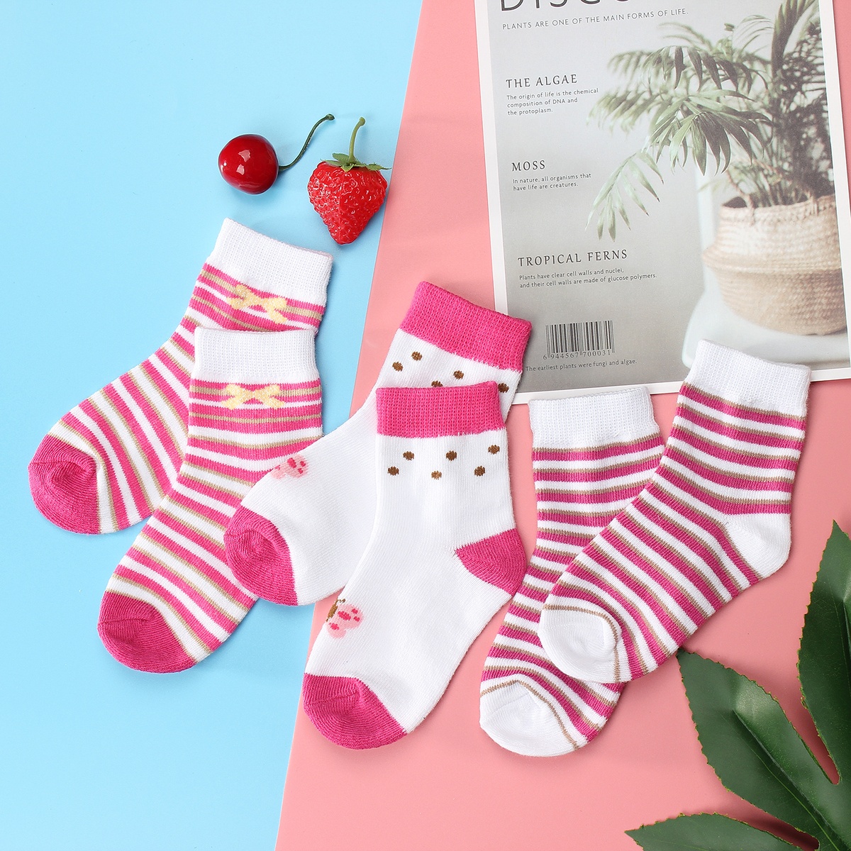 Tất sơ sinh Kiza 2018bss-546 set 3 đôi (6-24M) - mặt trái
