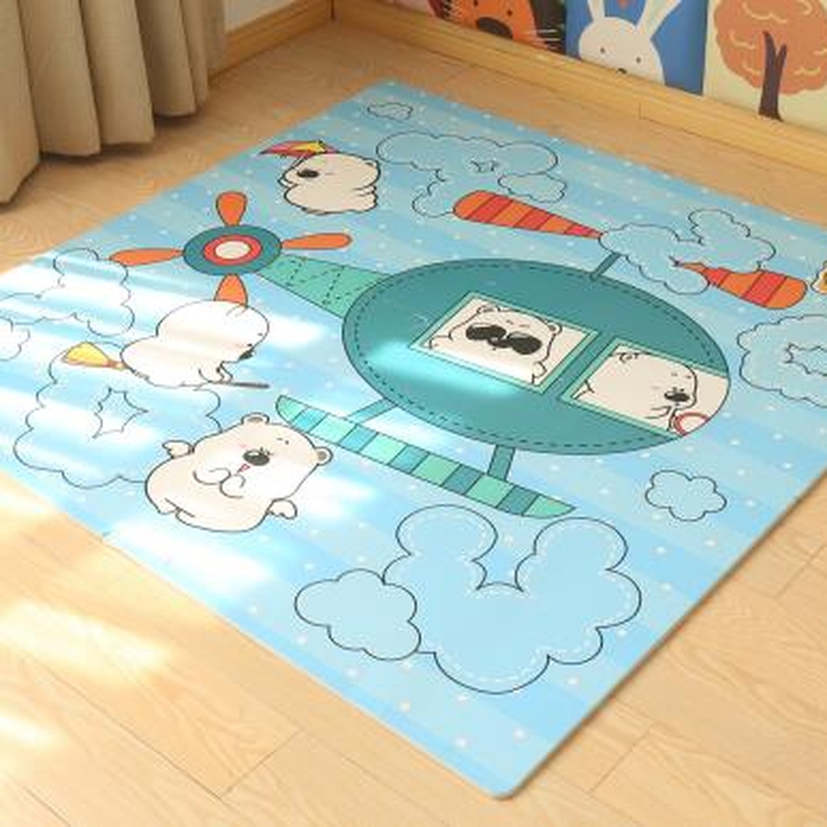 Thảm ghép KidsPlaza Jiong Bear và Sky - góc nghiêng