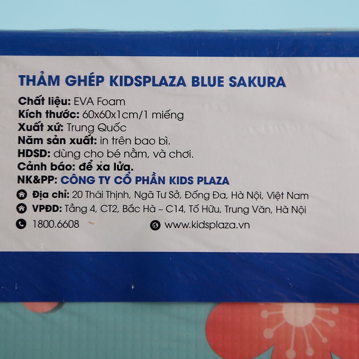 Thảm ghép Kiza Blue Sakura - góc nghiêng