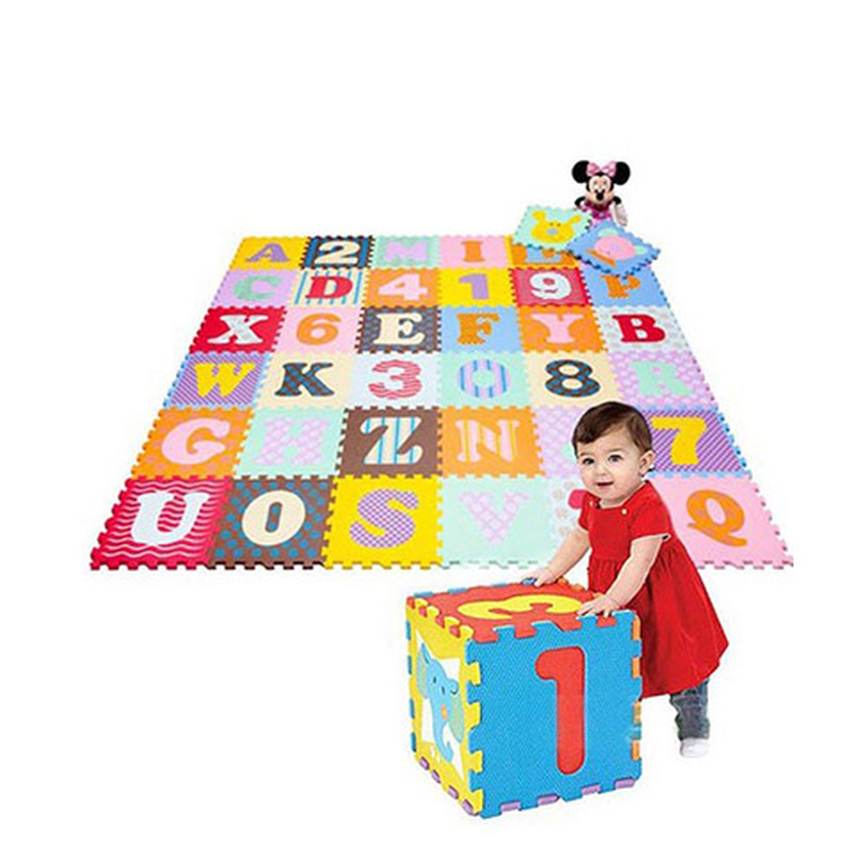 Thảm xốp 26 miếng kiểu chữ - mặt trái