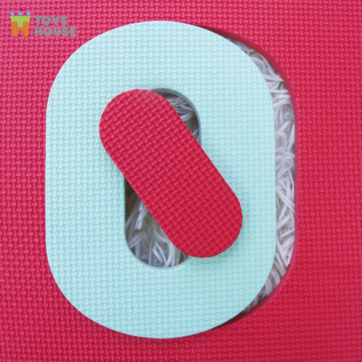 Thảm xốp ghép sàn ToysHouse 16 tấm chữ số INF319 HK004  - góc nghiêng
