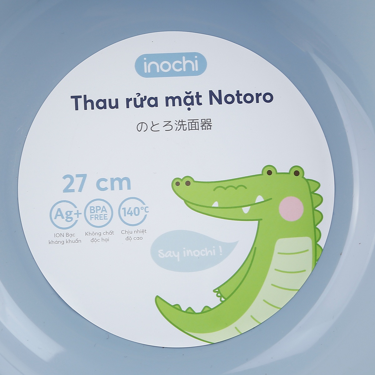 Thau rửa mặt cho bé Notoro 27cm (Màu ngẫu nhiên) - mặt sau