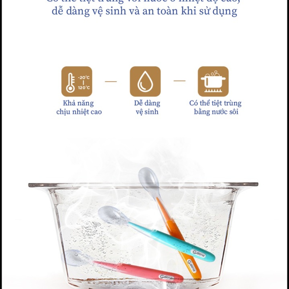 Thìa ăn dặm silicon Galena GA-SS01 (màu ngẫu nhiên) - hình 11