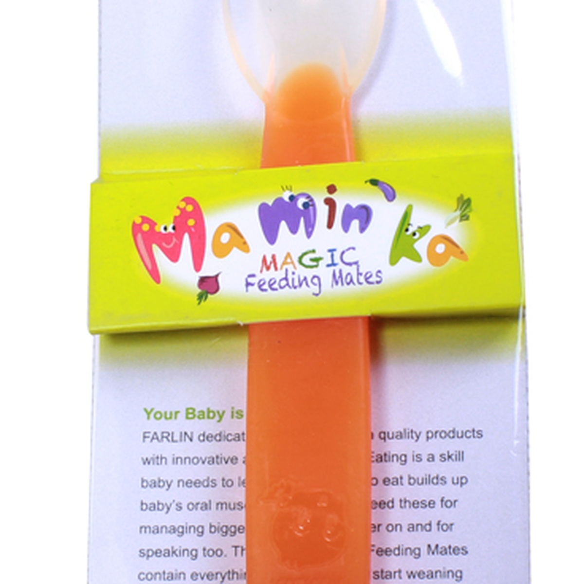 Thìa ăn dặm Silicone mềm Farlin BF-239 - mặt trái