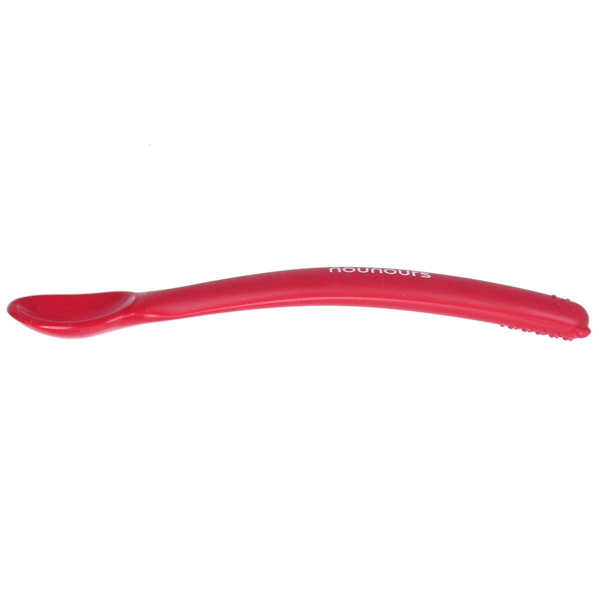 Thìa ăn dặm Silicone Nounours Hàn Quốc (Red) - góc nghiêng