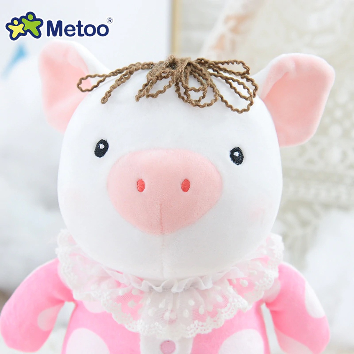 Thú bông đáng yêu Metoo Plush Pig 1482-1 - góc nghiêng