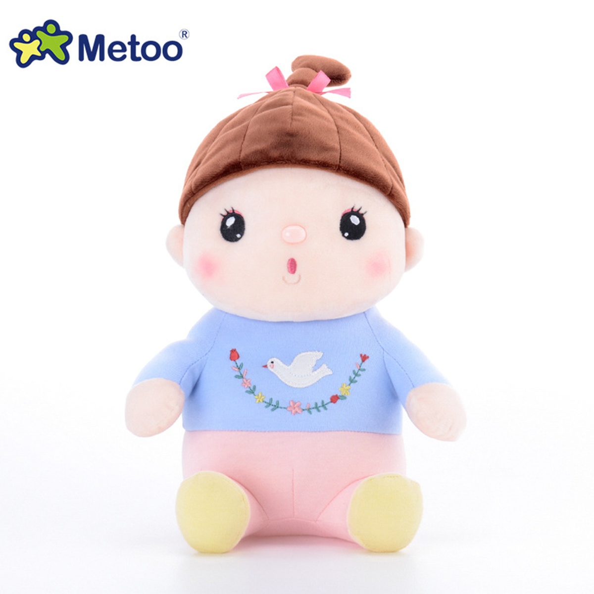 Thú bông Metoo Sitting Sweet Candy Doll With Special Braid 1430-1 - mặt sau