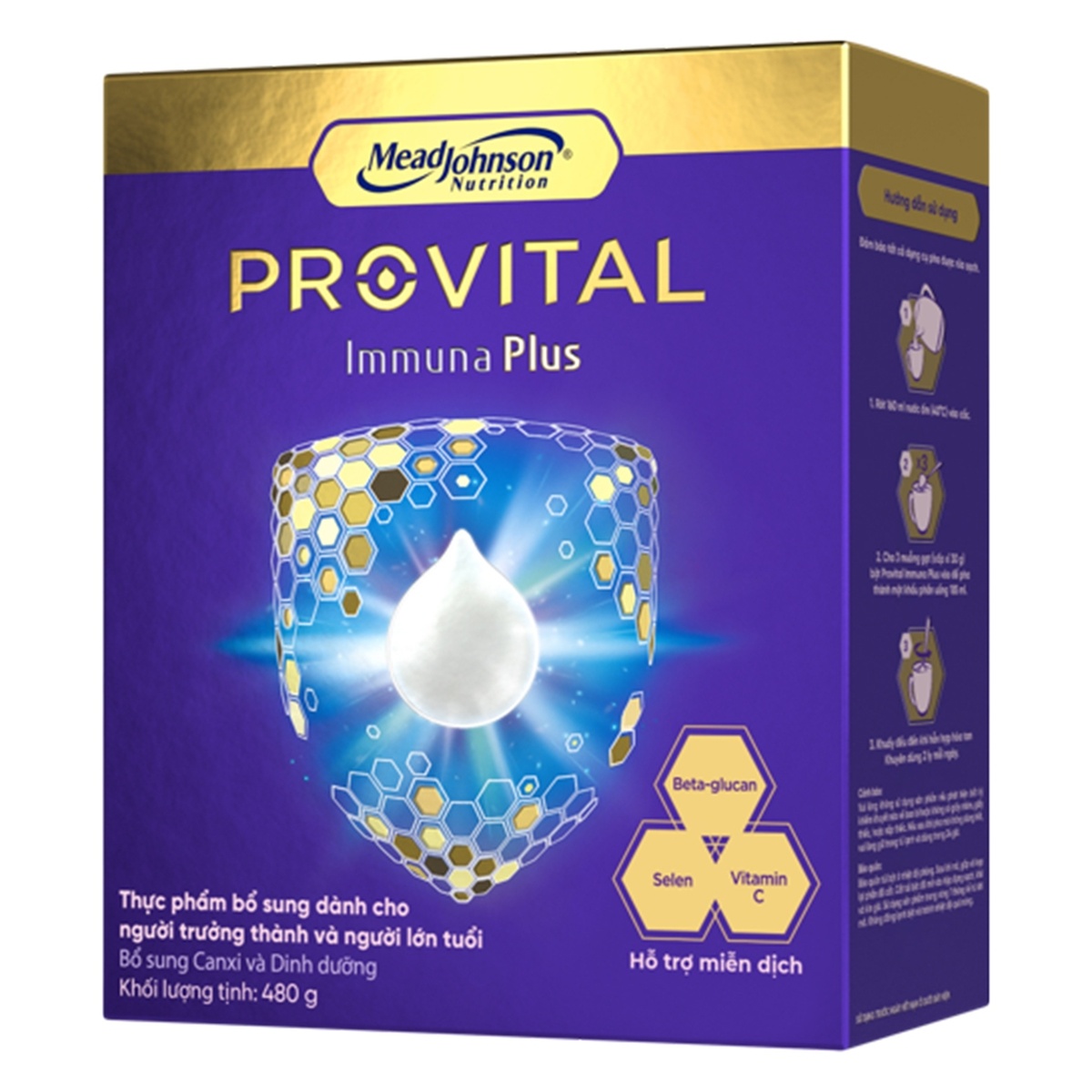 Thực phẩm bổ sung Provital Immuna Plus 480g - mặt trái