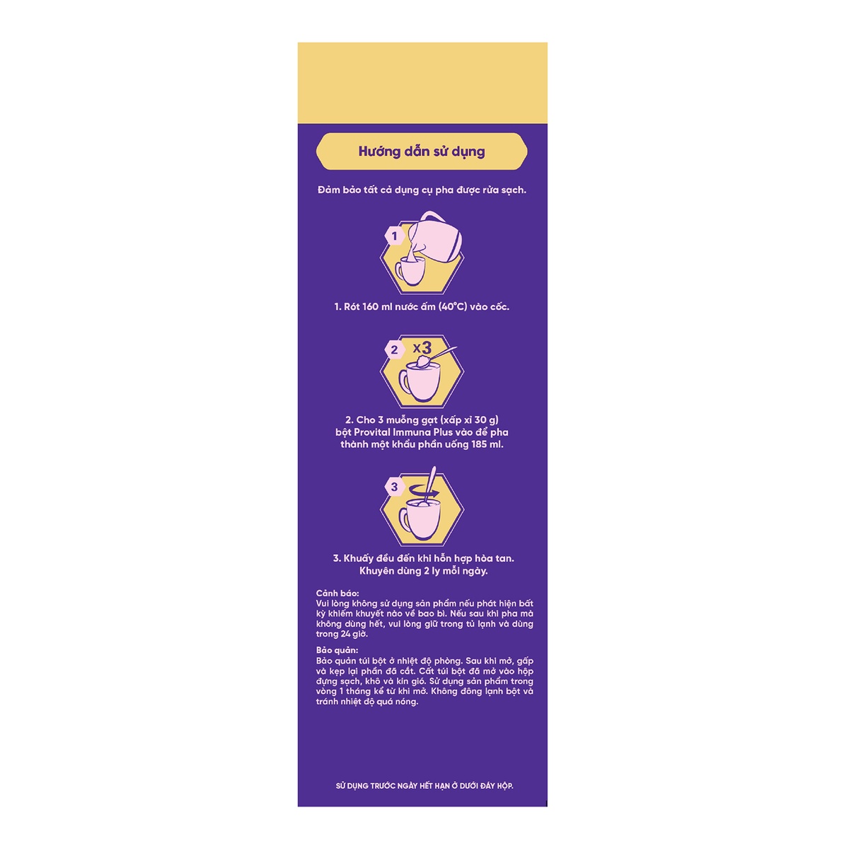 Thực phẩm bổ sung Provital Immuna Plus 480g - góc nghiêng