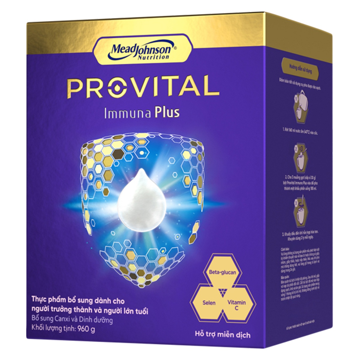 Thực phẩm bổ sung Provital Immuna Plus 960g - mặt trái