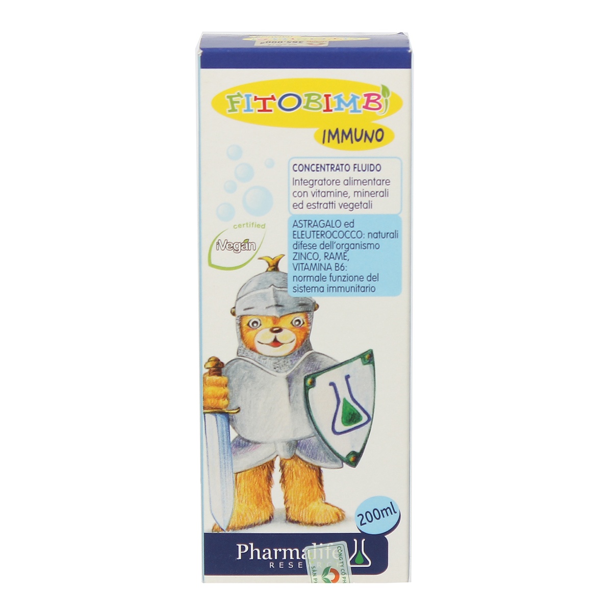 Thực phẩm bảo vệ sức khỏe FITOBIMBI IMMUNO - mặt phải