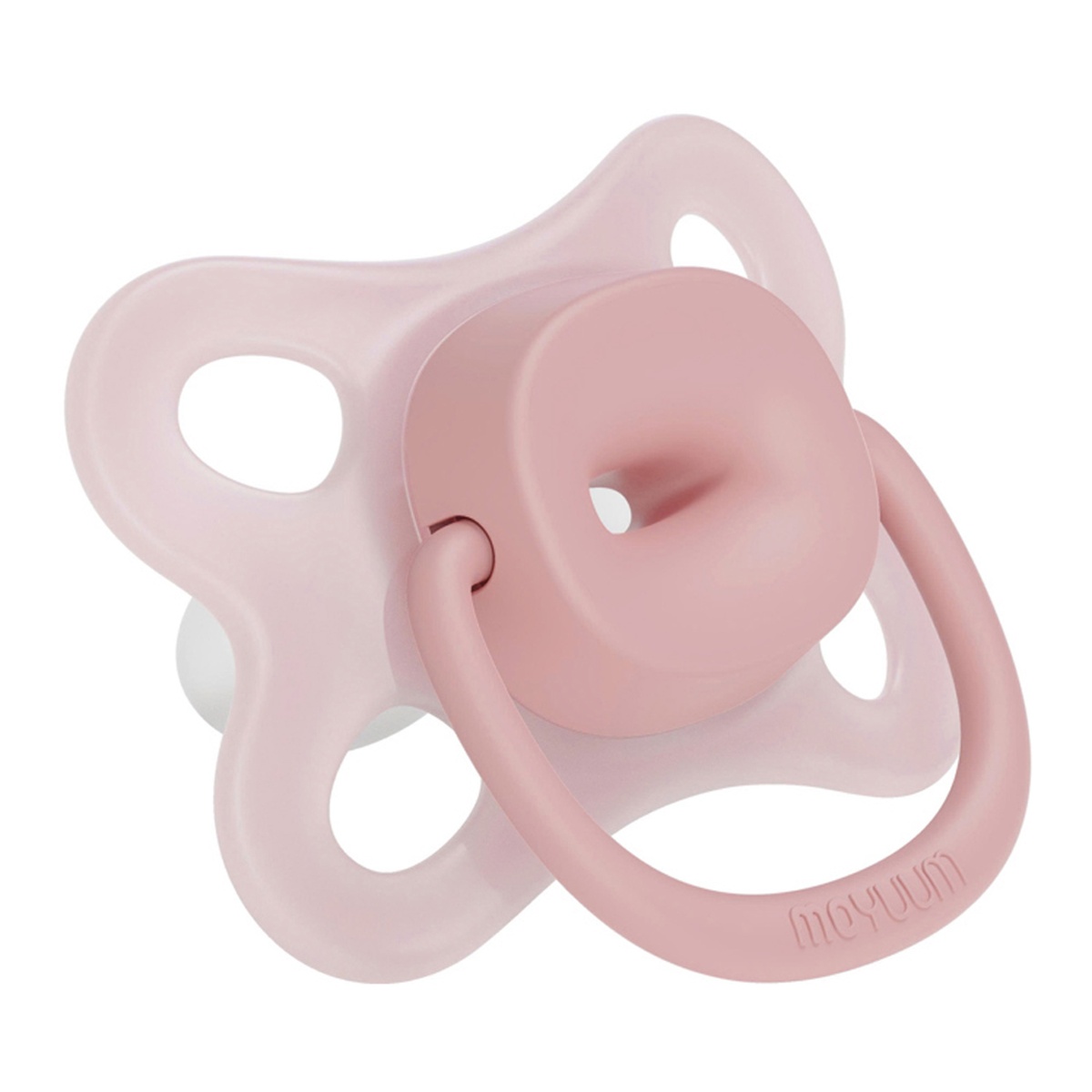 Ty ngậm silicone Moyuum Soft-Wing Stage 2 (Hồng đất) cho bé 3-6M - mặt trái