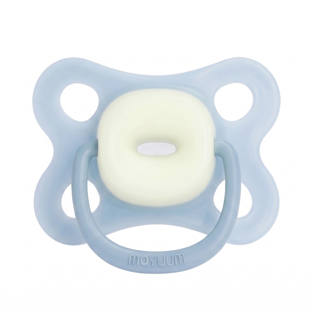 Ty ngậm silicone Moyuum Soft-Wing Stage 3 (Xanh dương) cho bé 6M+ - mặt trái