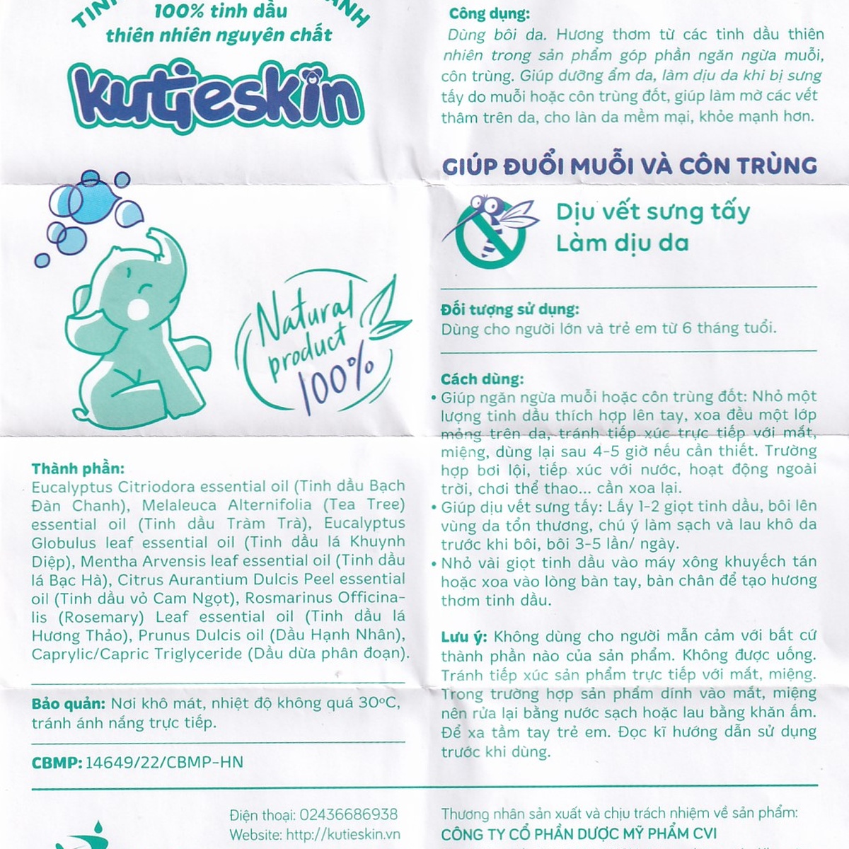Tinh dầu bạch đàn chanh Kutieskin - hình 6