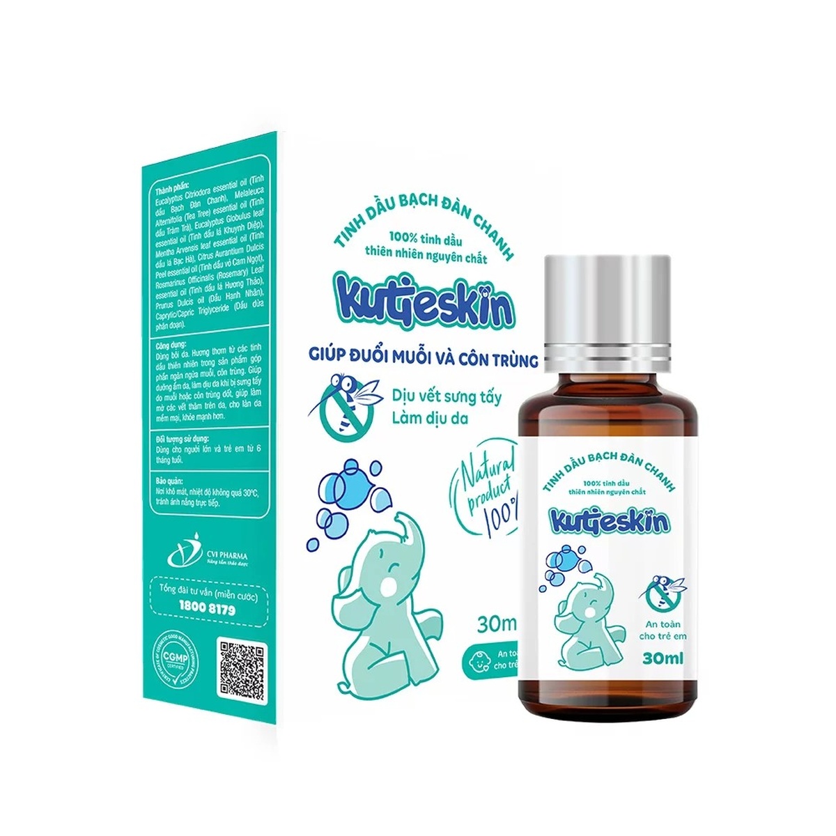 Tinh dầu bạch đàn chanh Kutieskin - mặt phải