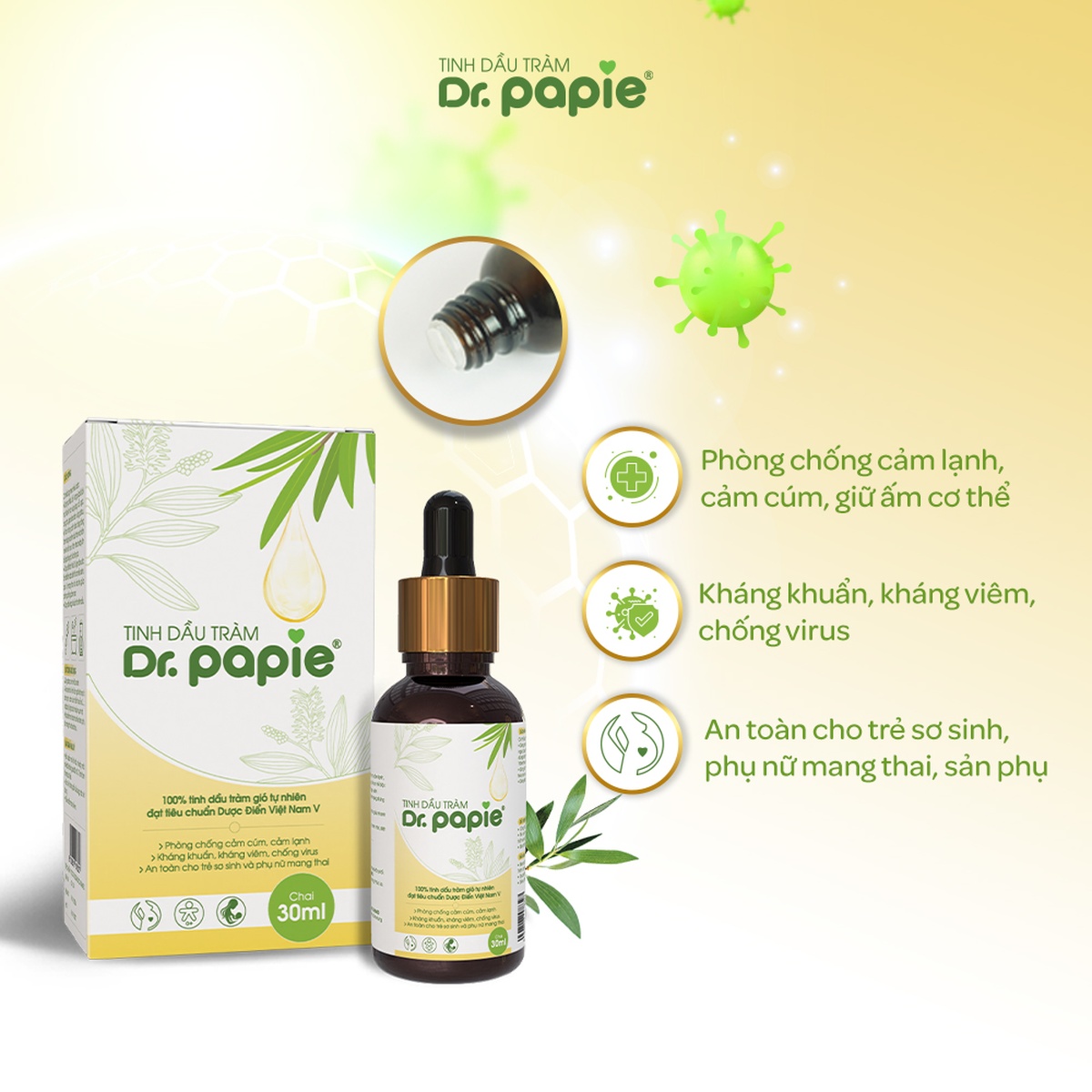 Tinh dầu tràm Dr Papie 30ml - hình 6