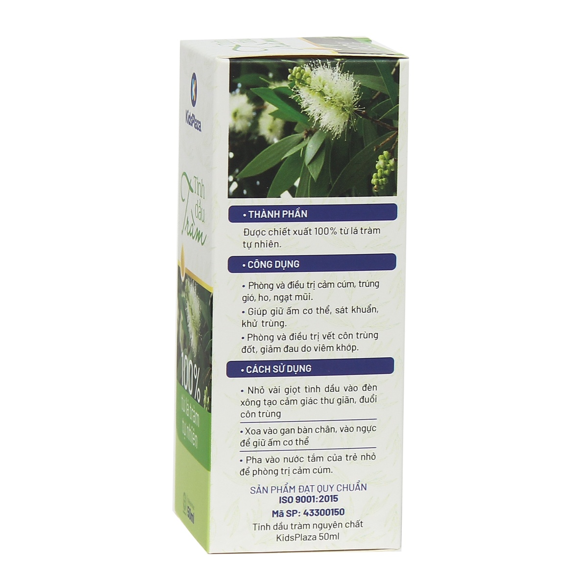 Tinh dầu tràm KidsPlaza 50ml - mặt phải