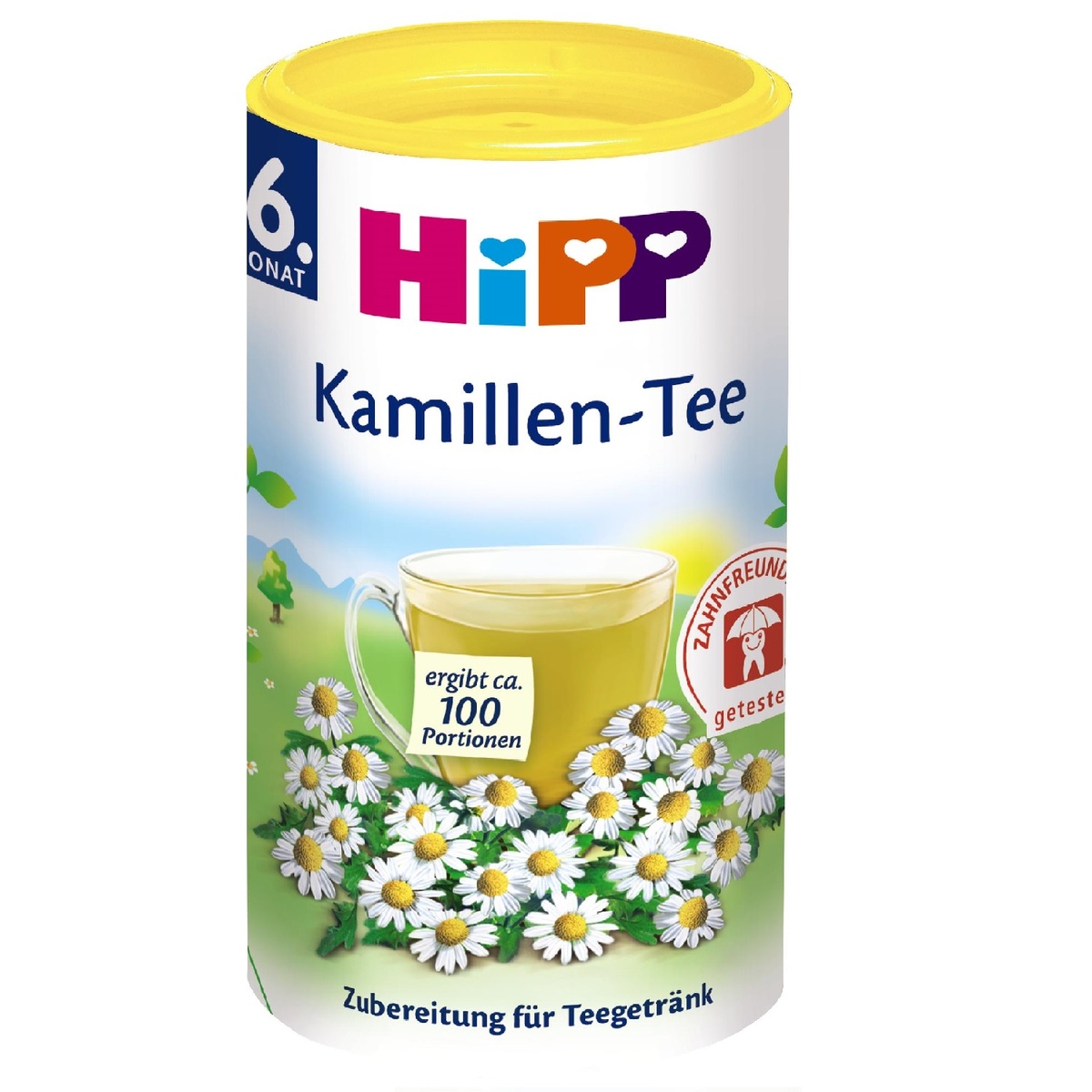 Trà cốm hòa tan Hipp hoa mẫu thảo với Isomaltulose 3663  - mặt trái