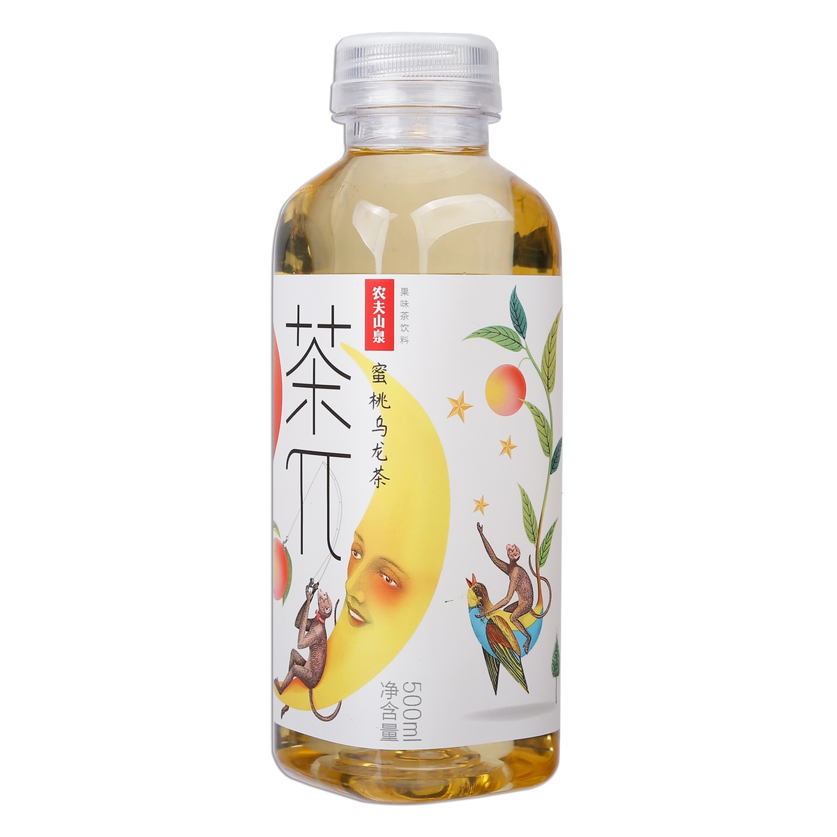 Trà Olong vị đào 500ml - mặt trái