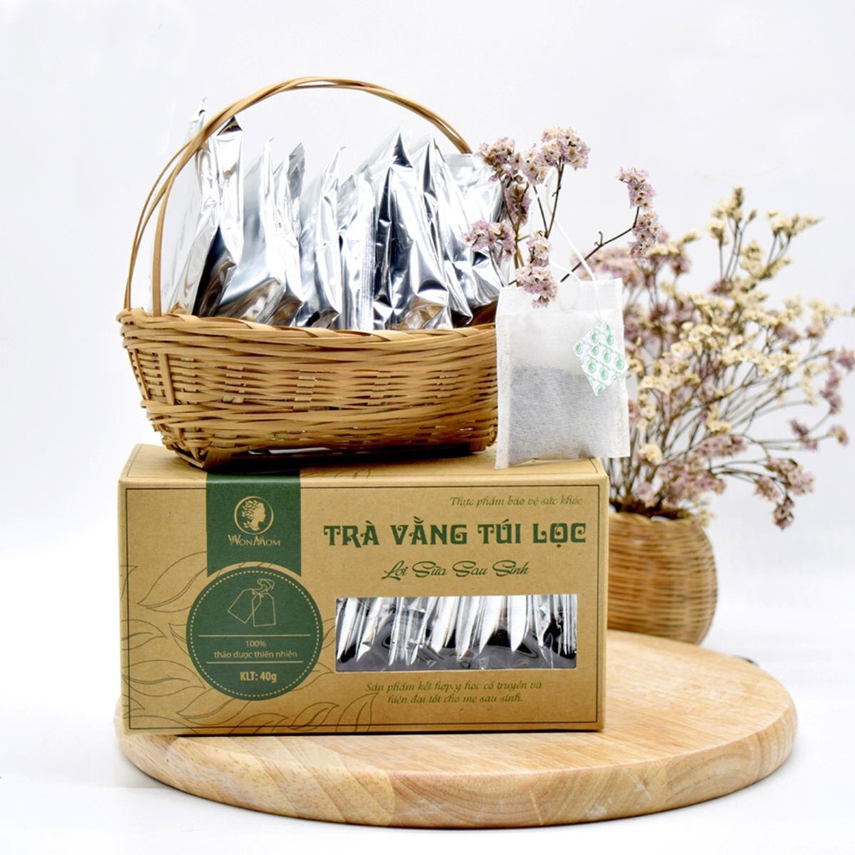 Trà vằng túi lọc lợi sữa - Giảm mỡ bụng WonMom U001 - hình 7