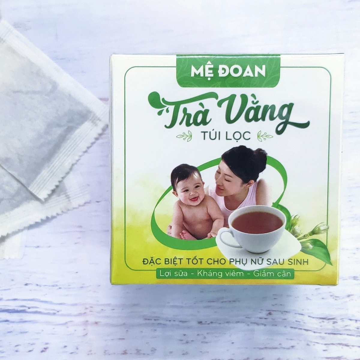 Trà vằng túi lọc Mệ Đoan - mặt phải
