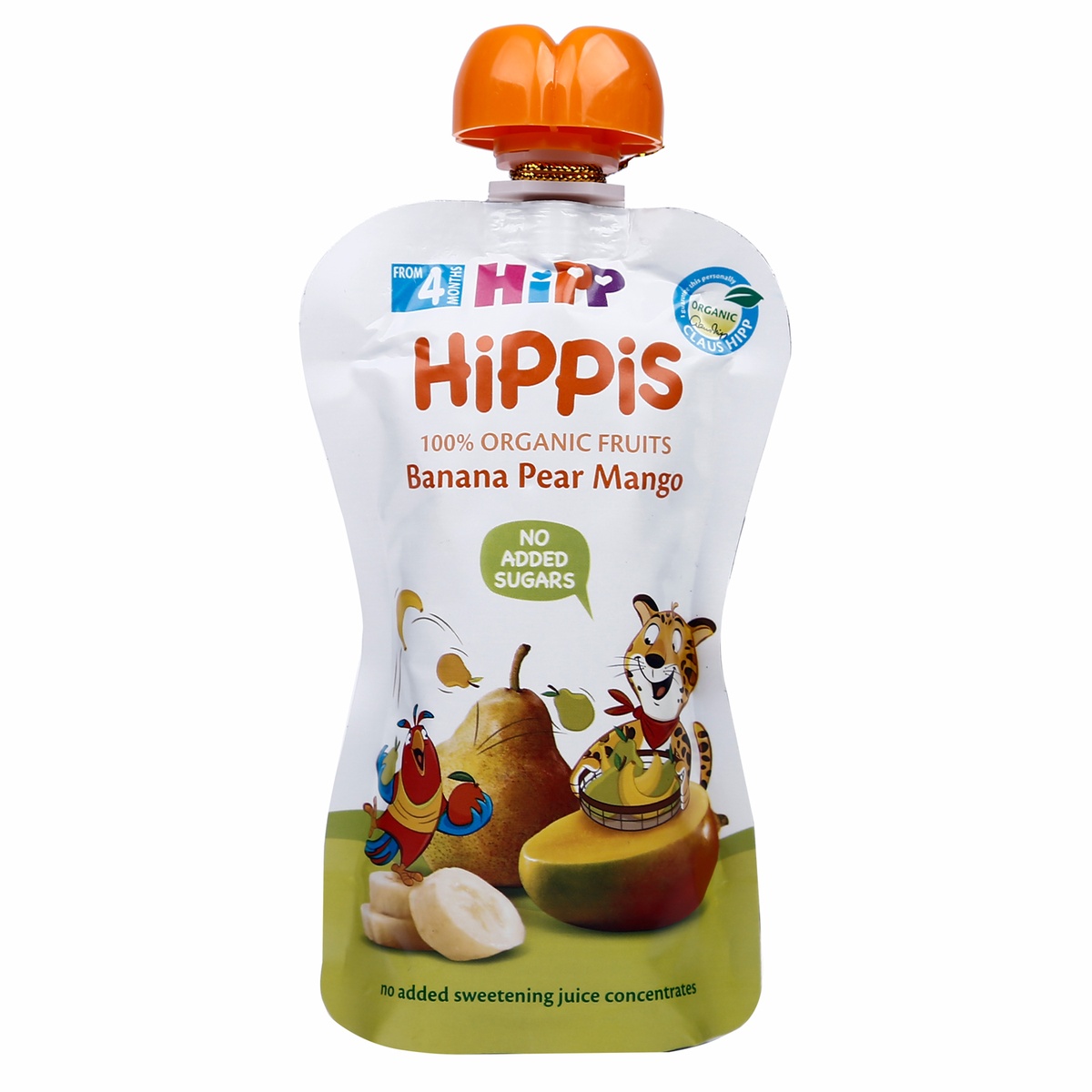 Trái cây nghiền Hippis vị chuối, lê, xoài 8523 - mặt phải